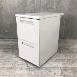 【関東倉庫在庫品】【A4ファイル収納可能でデスク周りで活躍2段脇机！】■2段脇机　H700㎜　■ホワイト【弊社使用欄：A01002800】【ECBMC】【在庫入替セール品につき限定特価！】
