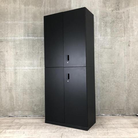 ☆今がチャンス！【スタイリッシュなイメージで人気のブラックカラー！】■イトーキ　エスキャビネットシリーズ　上下両開き書庫セット　■フラットで美しいデザインが好評です！【ITOKI　eS】