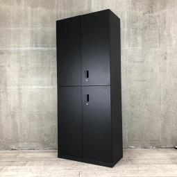 ☆今がチャンス！【スタイリッシュなイメージで人気のブラックカラー！】■イトーキ　エスキャビネットシリーズ　上下両開き書庫セット　■フラットで美しいデザインが好評です！【ITOKI　eS】