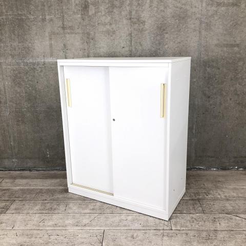 【中古】HSシリーズ 5-820-5242 ウチダ（UCHIDA) ローキャビネット／引き違い