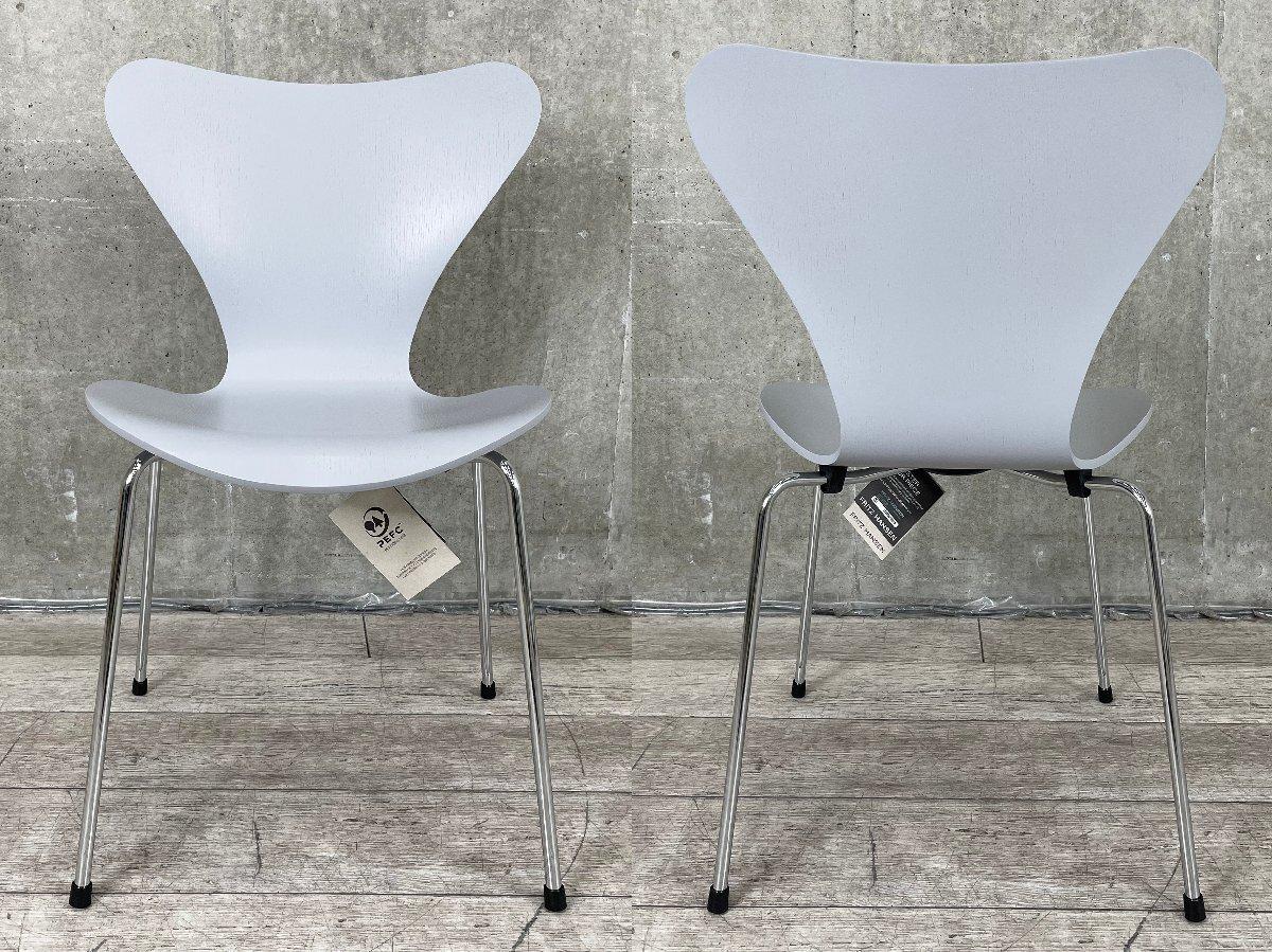 未使用■フリッツハンセン■2024年 セブンチェア 本革ライトグレー タグ付-3 未使用□フリッツハンセン□2024年 セブンチェア 本革ライト