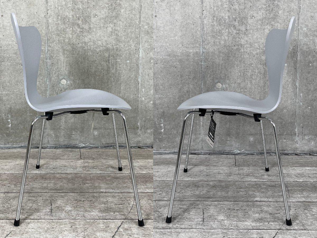 未使用■フリッツハンセン■2024年 セブンチェア 本革ライトグレー タグ付-3 フリッツ・ハンセン セブンチェア レザーキャンペーン