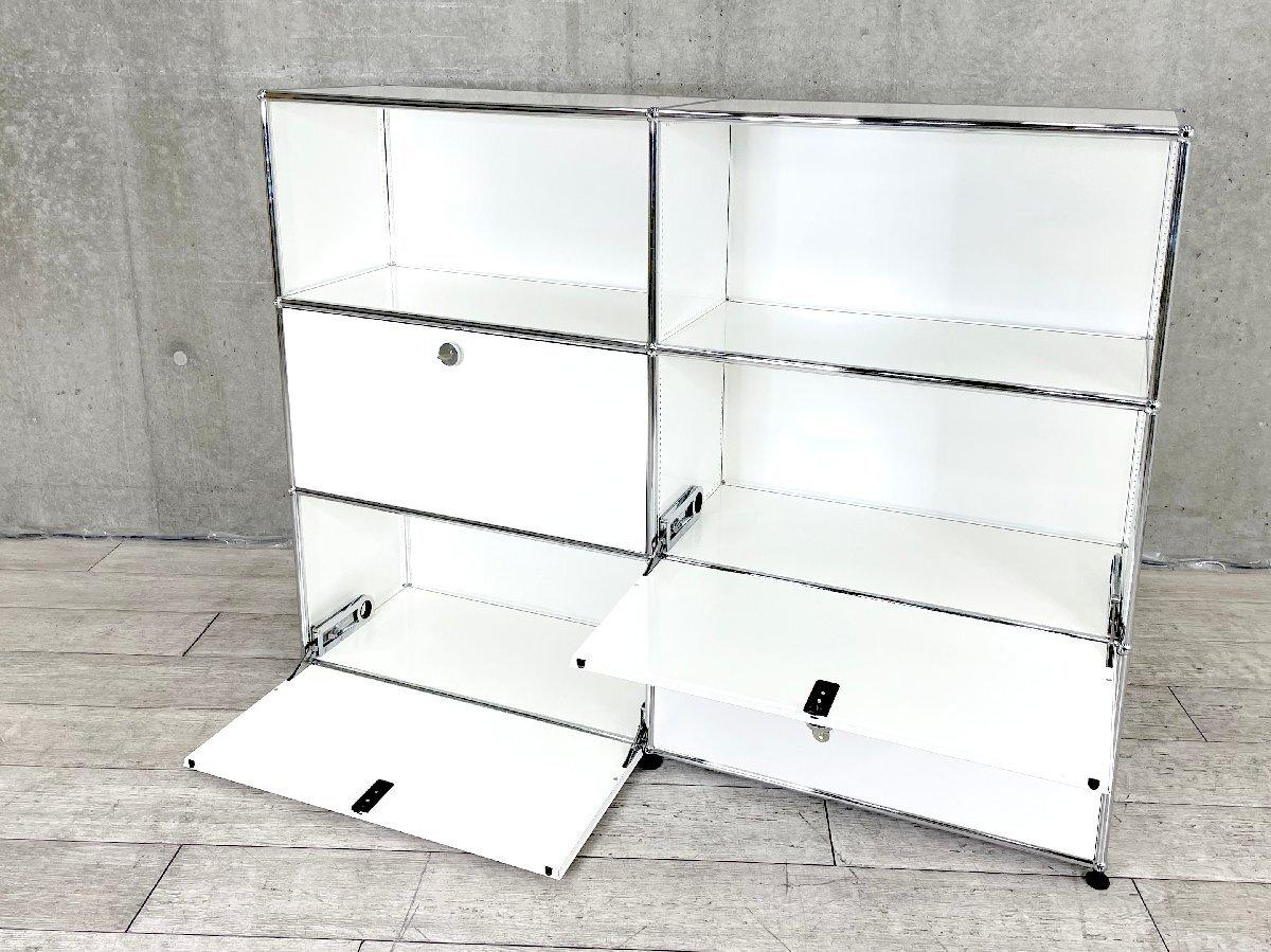 参考定価70万円〜 USMハラー　キャビネット　3列3段　ピュアホワイト 中古】USMハラー キャビネット USMハラー 書庫その他 528654
