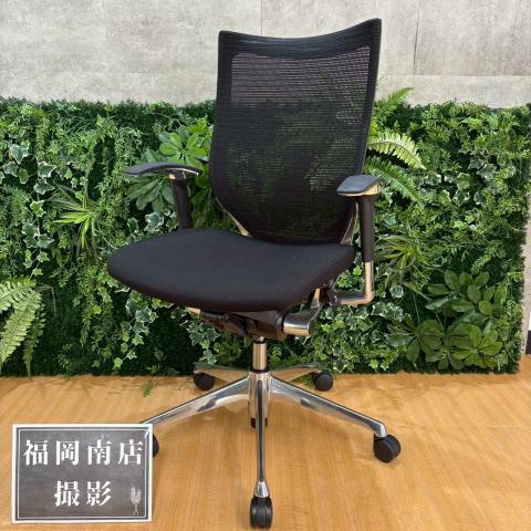 【中古】 サブリナ オカムラ/okamura 肘付ハイバックチェア サブリナチェア メッシュ 中古 ベージュ | 中古オフィス家具専門
