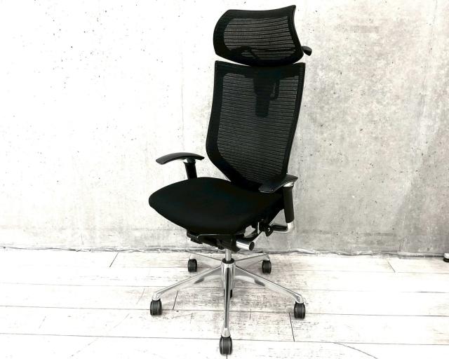 【中古】バロンチェア  オカムラ（okamura） 肘付ハイバックチェア