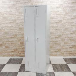 【ホワイトの新古品2人用ロッカー！もちろん全鍵2本付き！！！】ロッカー　スチール　ホワイト　増員　鍵付き　【ロットでもご案内可能です！】