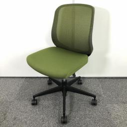 【在庫入替セール品】【デザイン性の高いコンパクトなメッシュチェア！リフレッシュスペースにもピッタリ！】■コクヨ（KOKUYO）製　シロッコシリーズ　　肘無ローバックチェア　■グリーン(オリーブグリーン)　■メッシュ【K9】