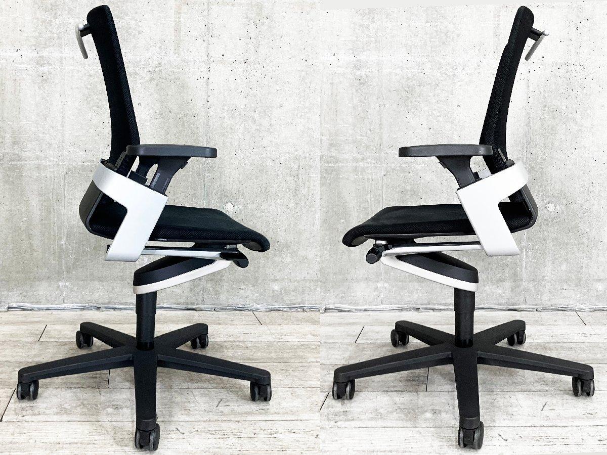 取付無料！ウィルクハーン ONアームチェア ミドルバック ブラック