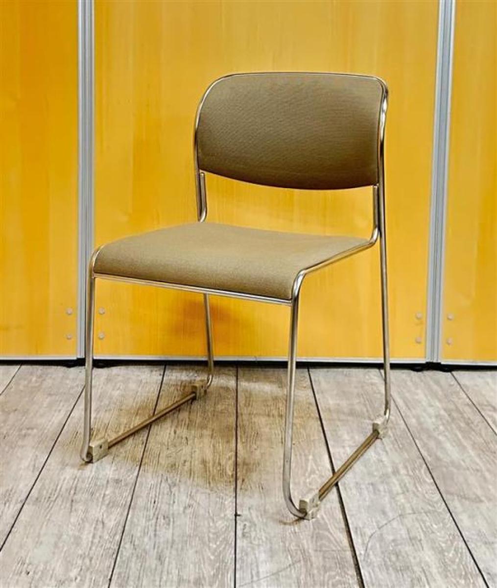 【H-3929】 中古 okamura オカムラ 会議用 スタッキングチェア イス 椅子 5個セット【引き取り限定・静岡県浜松市】 会議椅子 スタッキングチェア 肘無 モノス オカムラ □ 中古