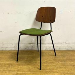 【在庫入替セール】イトーキ　ノットワーク　背座セパレートモデル（座クッション付き）　ラスティックビーチM×サテンブラック×リーフグリーン　ミーティングチェア　※スタッキングは不可