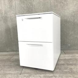 【25台・大量入荷の為、お安く！】ファイル収納に最適！2段ワゴン　KOKUYO製　ISシリーズ　ホワイト　オフィスバスターズ心斎橋店