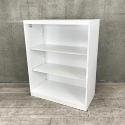 【視認性に優れたオープンキャビネット！扉がないので出し入れしやすい！】■コクヨ（KOKUYO）製　■エディアシリーズ（EDIA）　■オープンキャビネット　■ローキャビネット　■W900×D450㎜　■天板/ベース付き　■ホワイト