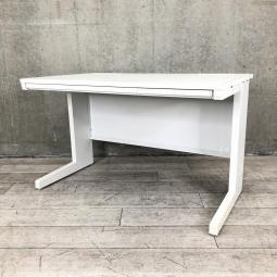 【定価約5万円】【安心の国内メーカー！スタンダードな幅1200㎜のオフィスデスク！】 ■イナバ（Inaba）製　デュエナ（DuENA）シリーズ　平机　引き出し有り　■ホワイト 【弊社使用欄：A01017494】【SN】