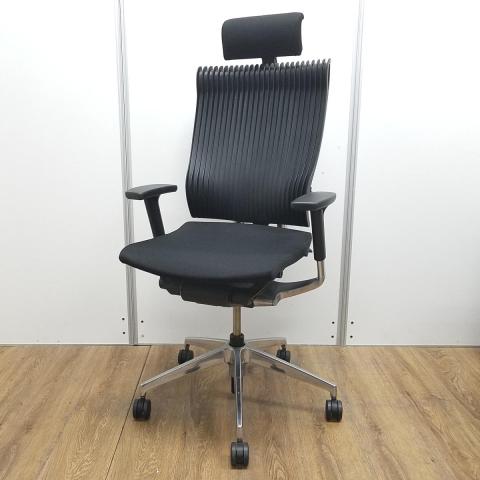 【中古】スピーナチェア（エラストマー）  イトーキ（ITOKI） 肘付ハイバックチェア