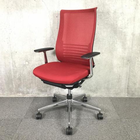 【中古】ベゼル アルミポリッシュ CRS-G2822E6 コクヨ（KOKUYO） 肘付ハイバックチェア
