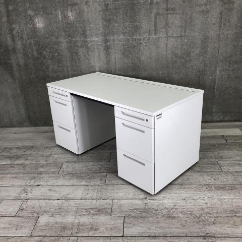 【中古】CZRデスク CZR-147BAB-W9W9 イトーキ（ITOKI） 両袖机