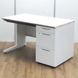 ★コクヨ製　アイエス（is）　ナチュラル　片袖机　W1200ｘD700ｘH720　シリンダー錠　定番サイズの1200サイズ！　流行りの木目調天板の片袖机！　W1200片袖机！！