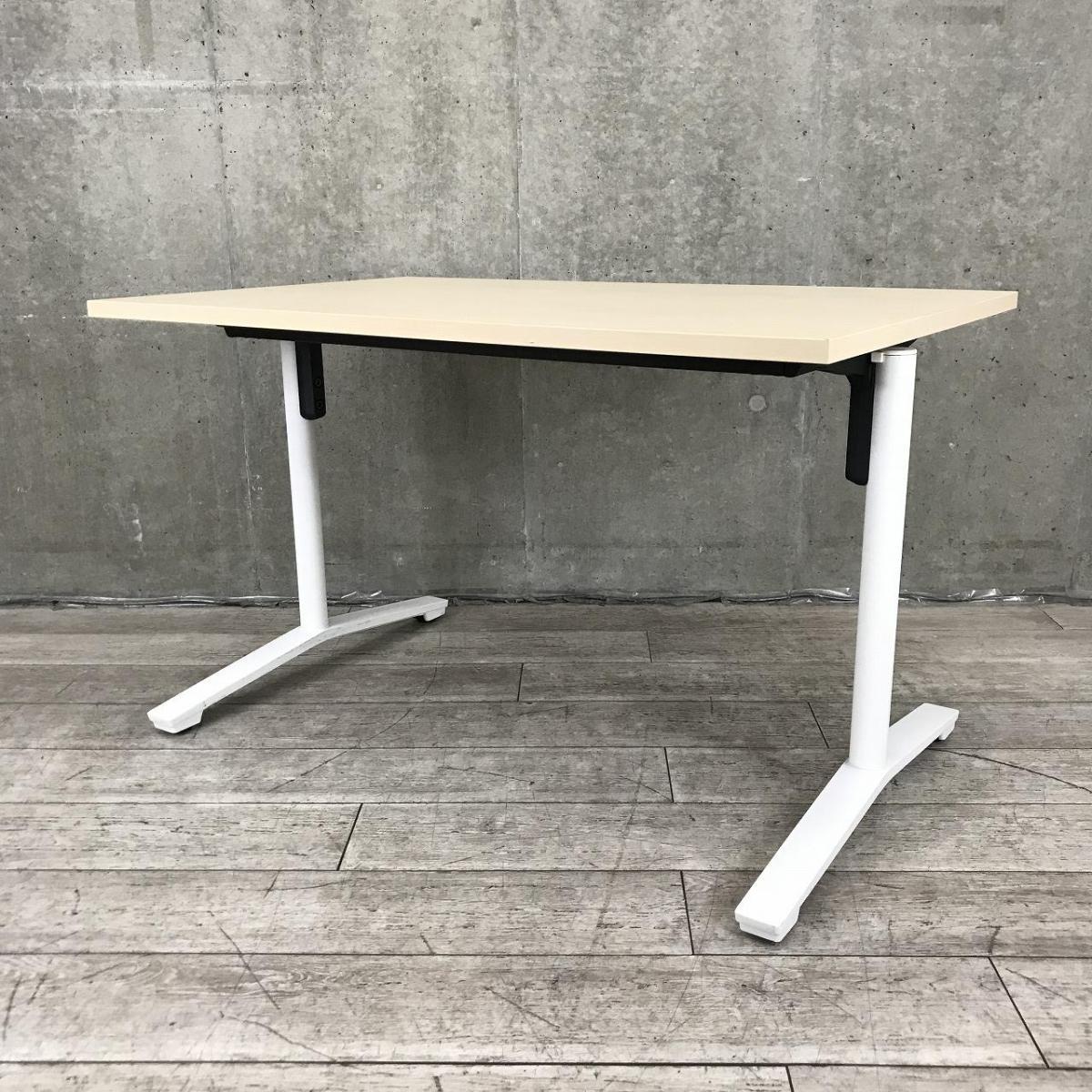 【シンプルなＴ字脚テーブル！ちょっとした作業用やパーソナル使用に！】■コクヨ（KOKUYO）製　ビエナ（VIENA）シリーズ　ミーティングテーブル　W1200×D750×H720㎜　■天板：ラスティックミディアム（木目ナチュラル）　T字脚：ホワイト
                        ビエナ
                                    中古
            