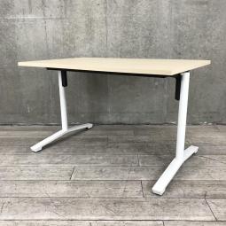 【シンプルなＴ字脚テーブル！ちょっとした作業用やパーソナル使用に！】■コクヨ（KOKUYO）製　ビエナ（VIENA）シリーズ　ミーティングテーブル　W1200×D750×H720㎜　■天板：ラスティックミディアム（木目ナチュラル）　T字脚：ホワイト