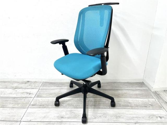 【中古】シルフィーメッシュ  オカムラ（okamura） 肘付ハイバックチェア