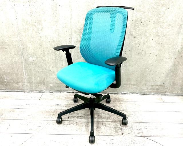 bn　オカムラ　シルフィーチェア　前傾機能　ハイバック　メッシュタイプ　中古 中古】シルフィー オカムラ/okamura 肘付ハイバックチェア