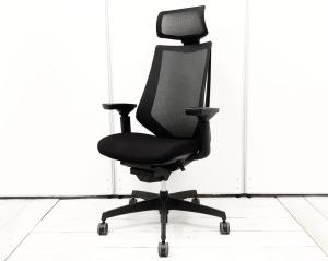 中古】バロンメッシュチェア オカムラ/okamura 肘付ハイバック