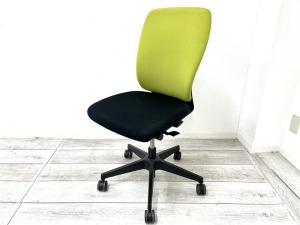 【定価約8万円】【背もたれのハイ・ローが切り替え可能！汚れにくいさに配慮したデザインのフルゴチェア！】■イトーキ/フルゴ　■肘無ハイバックチェア　■背グリーン×座ブラック
