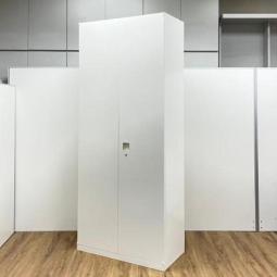 ★オカムラ製　レクトライン(Rectline)　ホワイト　H2150サイズ　シリンダー錠　ハイキャビネット　A4ファイル6段収納　圧倒的な保管量！　オフィス書類をスッキリ整理！　両開き書庫！！