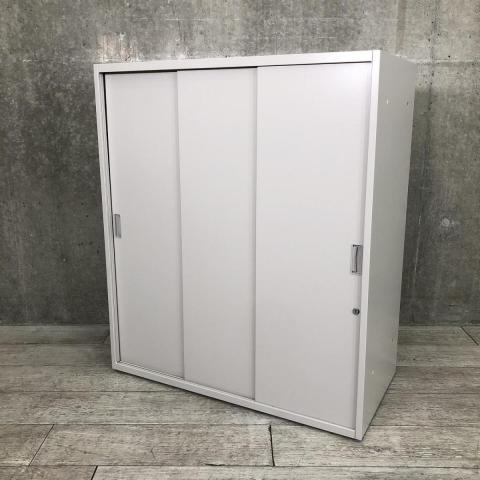 【中古】シンライン HTM-109RS-WE イトーキ（ITOKI） ローキャビネット／引き違い