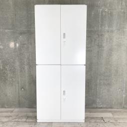 【1台入荷】【人気のダイヤル錠タイプ入荷！】■イトーキ製　シンライン　上下両開き書庫セット　ホワイト　■A4サイズのファイルは上下で6段収納！　オフィスバスターズ心斎橋店