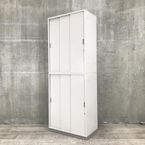 【中古】シンライン HFM-108RSN-WE イトーキ（ITOKI） ハイキャビネット／引き違い＋引き違い