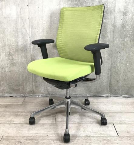 【中古】コーラルメッシュ CQ81BR-FSH5 オカムラ（okamura） 肘付ミドルバックチェア