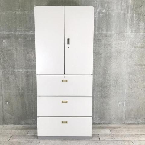 【中古】シンライン  イトーキ（ITOKI） ハイキャビネット／両開き＋3段ラテラル