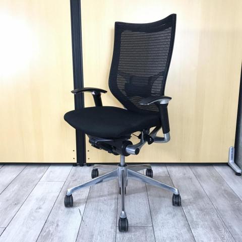【中古】バロンメッシュチェア CP85BS FDF1 オカムラ（okamura） 肘付ハイバックチェア