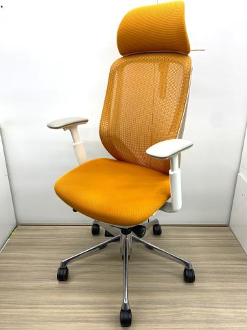 【ヘッドレスト新品】【人気商品】【ハイバック】【稼働肘】シルフィーオレンジ【11月末入荷】