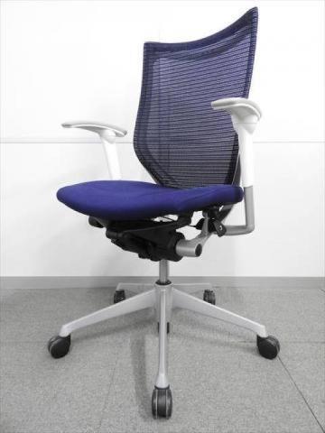【中古】バロンメッシュチェア  オカムラ（okamura） 肘付ハイバックチェア