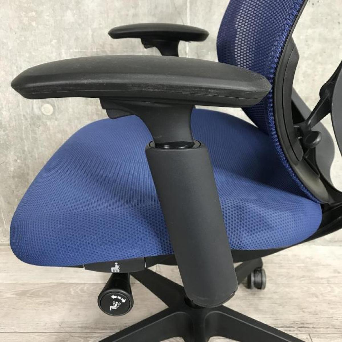 av　オカムラ　シルフィーチェア　ローバック　固定肘　前傾機能　メッシュ　中古品 中古】シルフィーメッシュ オカムラ/okamura 肘付ローバック