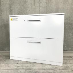 人気の高いコンパクトな引出式書庫です！ちょうど良いサイズの2段ラテラルタイプ！■ウチダ/HS/オフホワイト