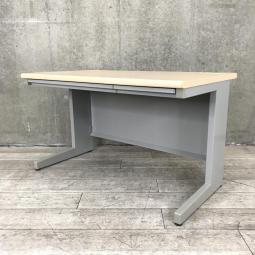 【基本を押さえたシンプルで使いやすい幅1200mmの平机！人気のナチュラル天板！】■ウチダ （UCHIDA）製　フィードエヌ（FEED-N）シリーズ　平机　引き出し付き　■配線Sタイプ　■天板：木目ナチュラル/本体：ペールグレー 【弊社使用欄：A01034976】【ID】