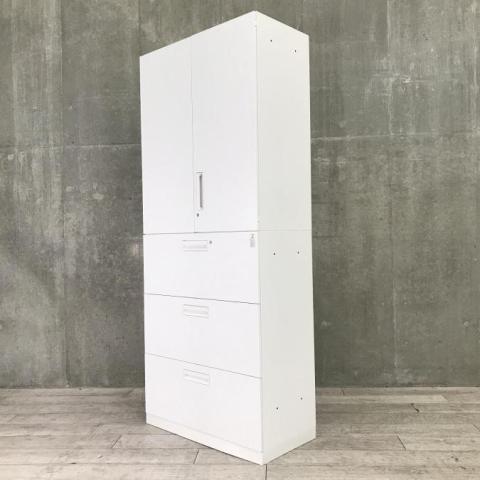 【中古】エディア  コクヨ（KOKUYO） ハイキャビネット／両開き＋3段ラテラル