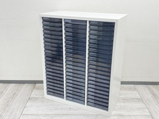 【中古】レクトライン 4B03AS ZA75 オカムラ（okamura） ローキャビネット／クリスタルトレー