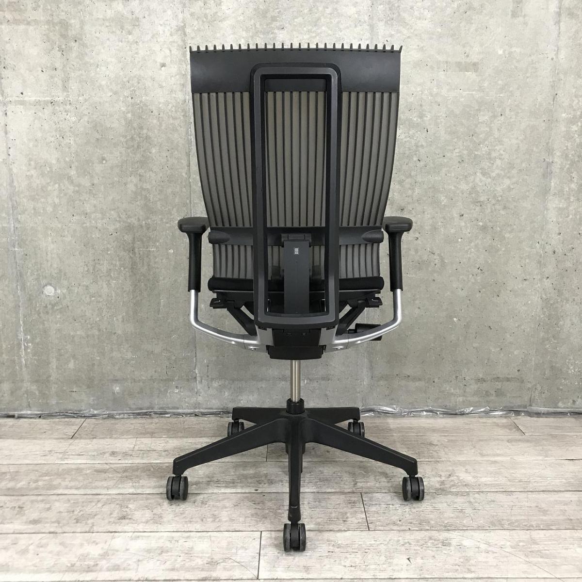 【ITOKI】スピーナチェア 背エラストマー /肘なし/樹脂脚 黒ハイバック まとめ買い 5%オフクーポンオフィスチェア 背