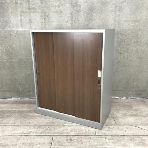 【中古】レクトライン 4B453Y ZB43 オカムラ（okamura） ローキャビネット／引き違い