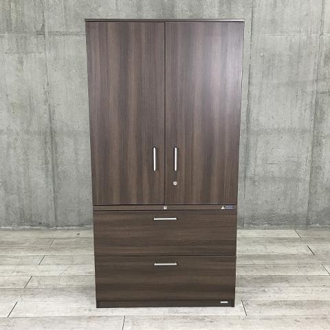 【中古】その他シリーズ DX069G MBV3 オカムラ（okamura） ハイキャビネット／両開き＋3段ラテラル