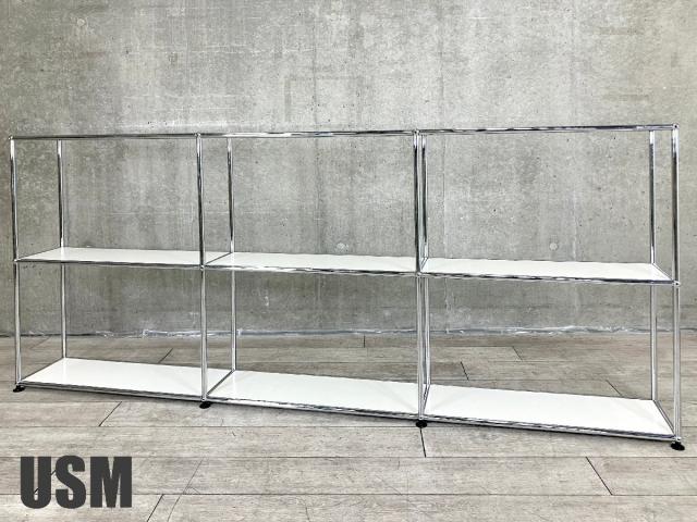 USMハラー 3列2段キャビネット ピュアホワイト 書架/シェルフ D250