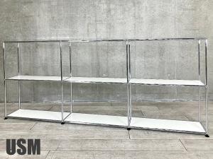USMハラー　3列２段キャビネット　ピュアホワイト　書架/シェルフ　D250