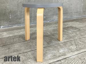 artek/アルテック　スツール60　アルヴァ・アールト　北欧　フィンランド　3本足　グレーラッカー