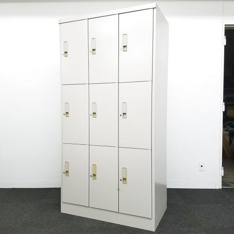 【在庫入替品】【4台限定】人気の9人用ロッカー入荷！中古　ロッカー　更衣室　オフィス　事務所　イトーキ　SL型　多人数用　ニューグレー【K10】