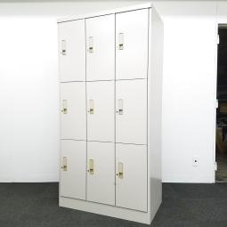 【在庫入替品】【4台限定】人気の9人用ロッカー入荷！中古　ロッカー　更衣室　オフィス　事務所　イトーキ　SL型　多人数用　ニューグレー【K10】