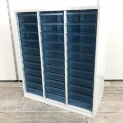 【書類・備品整理の必需品！使い勝手の良いクリトレが入荷！】/オススメ(おすすめ) /人気商品【弊社使用欄：A01037815】■クリスタルトレー　H1050㎜　■3列×深型11段　■ホワイト/コクヨ（KOKUYO）　エディア（EDIA）